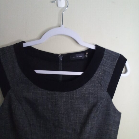 The Limited Dress Women 0 Sleeveless Classic Career Gray Black - Picture 7 of 16